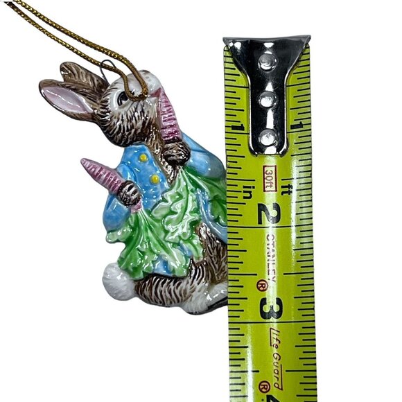 Vtg Schmid Beatrix Potter Peter Rabbit 1982 Ornament Tag Cord Sticker Japan - Picture 7 of 7